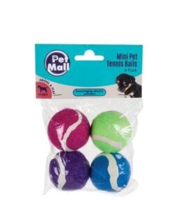 Pet Mall-4x Pet Dog Mini Tennis Balls
