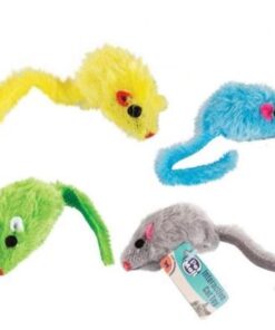 Pet Mall- 4x Plush mouse cat toy