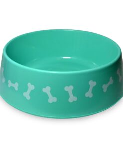 Pet Mall - Dog Or Cat Bowl - Pet Accessories - Large - 25cm - Green, White