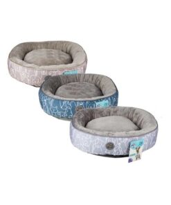 Pet Mall Round Fleece Pattern Pet Bed 50cm (Small) Set of 3