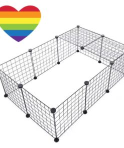 Pet Mini Small Size Play Pen for Bunny, Puppy or Small Pet 35cm & Sticker - L
