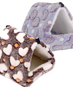 Pet Multi Use Mini Hamster House Hanging Hammock Nesting Bed 2 Set