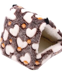 Pet Multifunctional Large Hamster House Hanging Hammock Nesting Bed - Brown