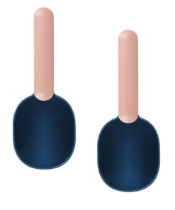 Pet Mutli-Function Feeding Scoop Spoon with Sealing Bag Clip 2 Set Cat - Blue, Pink