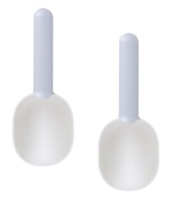 Pet Mutli-Function Feeding Scoop Spoon with Sealing Bag Clip 2 Set Cat - Grey, White