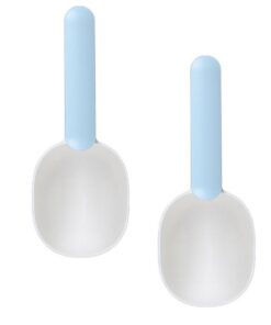 Pet Mutli-Function Feeding Scoop Spoon with Sealing Bag Clip 2 Set Dog - White, Blue