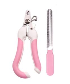 Pet Nail Clippers & File Set Cat - Pink