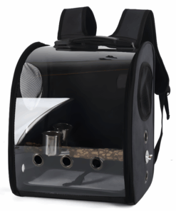 Pet Parrot Backpack Cat And Dog Outdoor Travel Breathable Backpack Portable - Black