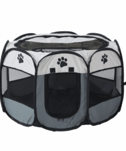 Pet Playpen for Dog/Cat Foldable Puppy Exercise Kennel Tent - Large - Grey