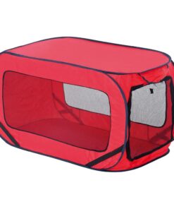 Pet Portable Foldable Breathable Tent Cage PlayPen (87cm) - Red
