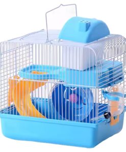 Pet Portable Hamster Double Layer Villa Cage For Small Animals - 30CM - Blue