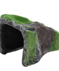 Pet Reptile Artificial Rocky Moss Shelter For Habitat Decor (14cm)