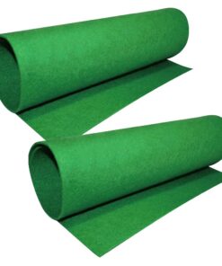 Pet Reptile Crawling Cage Mat Liner Set of 2 Green - L