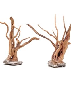Pet Reptile Fish Tank Aquarium Landscaping Wood Tree Ornaments Set of 2