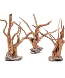 Pet Reptile Fish Tank Aquarium Landscaping Wood Tree Ornaments Set of 3