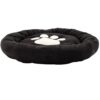 Pet Round Bed Fleece (59cm Diameter) - Black, White