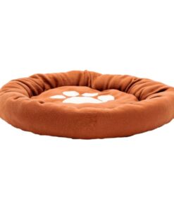 Pet Round Bed Fleece Plush 59cm - Brown