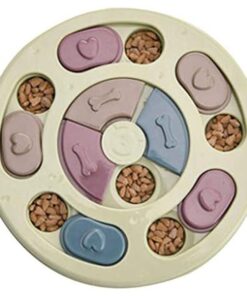 Pet Round Food Interactive Puzzle Toys for IQ Training & Mental Enrichment - Green