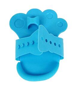 Pet Rubber Grooming Massage Brush - Blue
