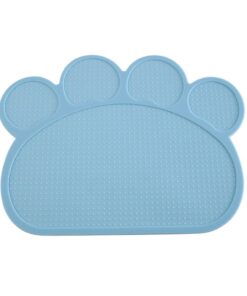 Pet Silicone Feeding Mat Non-Slip Pet Cat - 40 x 30cm - Blue