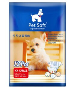 Pet Soft XX-Small Disposable Female Dog Diapers â Pack of 12