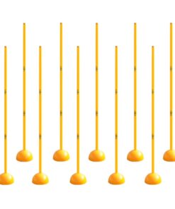 Pet Sport Fitness Training Detachable Agility Pole & Dome Base - Set Of 10