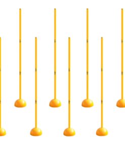 Pet Sport Fitness Training Detachable Agility Pole & Dome Base - Set Of 8