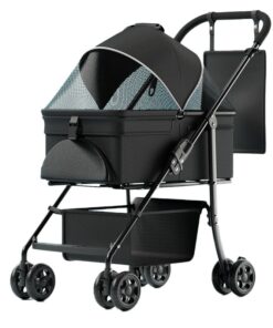 Pet Stroller For Small Dog/Cat-Detachable Carrier