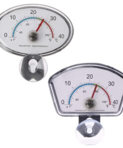Pet Suction Cup Waterproof Aquarium Tank Mounted Thermometer Set of 2 (7cm)