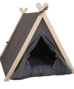 Pet Teepee Tent for Large Dogs Portable Pet 63cm - Grey