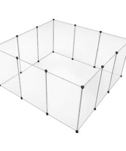 Pet Transparent Enclosure Grids With Diy Iron Mesh 75cm Height - M