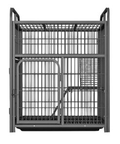 Pet Two Layer Foldable Metal Animal Condo Enclosure (101cm) - Black