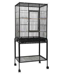 Pet Wrought Iron Large Stackable Bird Cage With Rolling Wheels - 135CM
