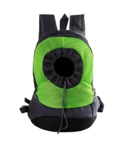 Pets Carrier Bag / Dogs and Cats Travel Backpack Carrier - Green & Black