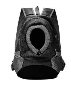 Pets Carrier Bag / Dogs and Cats Travel Backpack Carrier - Grey & Black