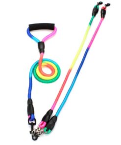 Pets Dogs Leash Nylon Detachable Double Lead - L