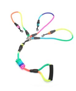 Pets Dogs Leash Nylon Detachable Tripple Lead - S