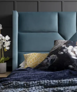 Peyton King Headboard, Azure Blue