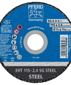 PFERD Cut-off wheel EHT 115x2.4x22.23 mm flat Performance Line SG STEEL for steel