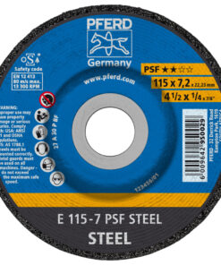 PFERD Grinding wheel E 115x7.2x22.23 mm Universal Line PSF STEEL for steel