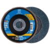 PFERD POLIFAN flap disc PFC 115x22.23 mm conical Z120 Uni. Line PSF STEELOX steel/stainless steel