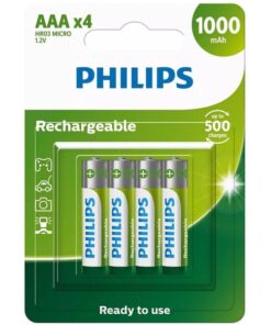 Philips Rechageable Battery AAA 1000MAH-4 Pack