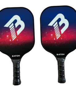 Pickleball Paddle Baton - Set of 2 - Red and Black