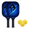 Pickleball Tennis Set including Bats and Balls in a Carry Case - Blue, Black