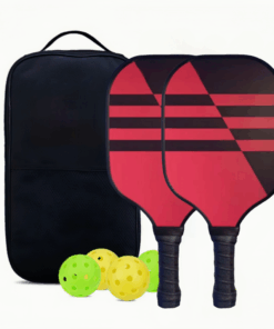 Pickleball Tennis Set including Bats and Balls in a Carry Case - oblique line