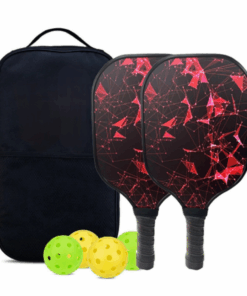 Pickleball Tennis Set including Bats Starry Sky Series - Red