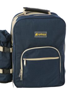 Picnic Backpack with Cutlery Set - Dark Blue