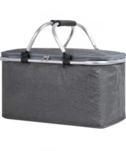 Picnic Basket 45x25x28cm Cooler Bag Food Carrier Bag - grey