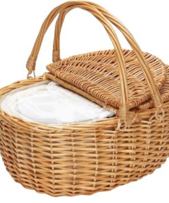 Picnic Basket Luxury Cane - 38cm