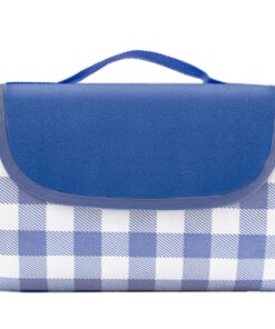 Picnic Blanket, Large Portable Outdoor Beach Picnic Blanket Mat with Handle - Blue